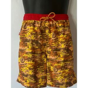 Magellan Outdoors x Shiner Bock Fish Gear Shorts Beer Print Fishing Swim S
